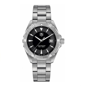 Tag Heuer Aquaracer Men’s Quartz Swiss Made Silver Stainless Steel Black Dial 41mm Watch WAY1110.BA0928