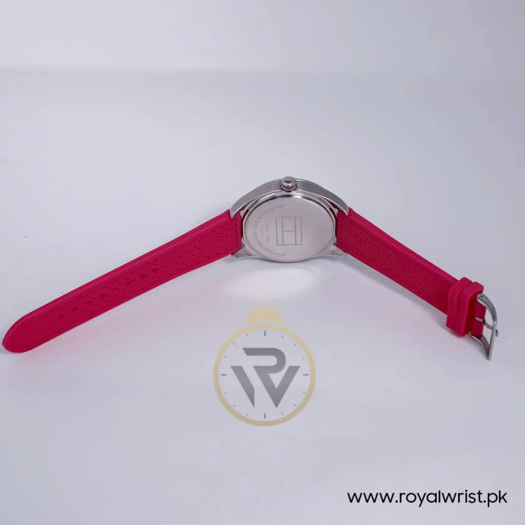 Tommy Hilfiger Men’s Quartz Pink Silicone Strap White Dial 40mm Watch 1781258/2