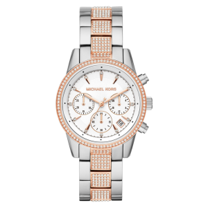 Michael Kors Women’s Quartz Two-tone Stainless Steel Silver Dial 37mm Watch MK6651