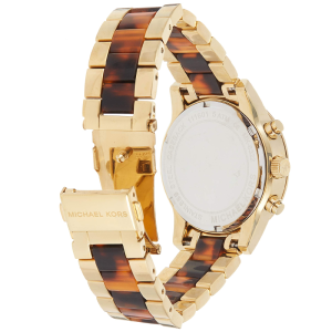 Michael Kors Women’s Quartz Two-tone Stainless Steel Gold Dial 37mm Watch MK6322