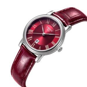 Tissot Women’s Quartz Swiss Made Burgundy Leather Strap Burgundy Dial 30mm Watch T122.210.16.373.00