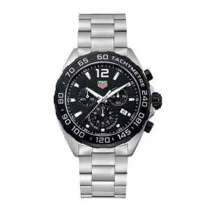 Tag Heuer Men’s Quartz Swiss Made Silver Stainless Steel Black Dial 43mm Watch CAZ1010.BA0842