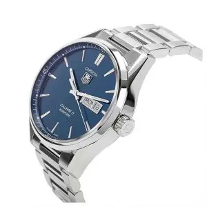 Tag Heuer Men’s Automatic Swiss Made Silver Stainless Steel Blue Dial 41mm Watch WAR201E.BA0723