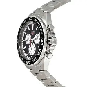 Tag Heuer Men’s Quartz Swiss Made Silver Stainless Steel Black Dial 43mm Watch CAZ101E.BA0842
