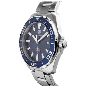 Tag Heuer Men’s Quartz Swiss Made Silver Stainless Steel Blue Dial 43mm Watch WAY101C.BA0746