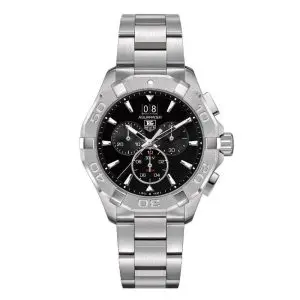 Tag Heuer Aquaracer Men’s Quartz Swiss Made Silver Stainless Steel Black Dial 43mm Watch CAY1110.BA0927