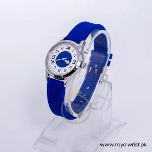 Tommy Hilfiger Women’s Quartz Blue Silicone Strap White Blue Dial 30mm Watch 1781117