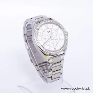 Tommy Hilfiger Women’s Quartz Silver Stainless Steel White Dial 40mm Watch 1781252