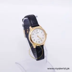 Lorus Women’s Quartz Black Leather Strap White Dial 30mm Watch RRS16WX9