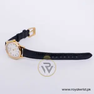 Lorus Women’s Quartz Black Leather Strap White Dial 30mm Watch RRS16WX9