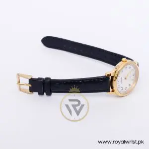 Lorus Women’s Quartz Black Leather Strap White Dial 30mm Watch RRS16WX9