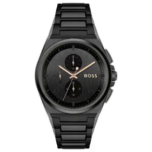Hugo Boss Men’s Quartz Black Stainless Steel Black Dial 45mm Watch 1514068