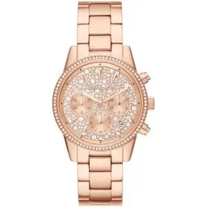 Michael Kors Women’s Quartz Rose Gold Stainless Steel Rose Gold Dial 37mm Watch MK7302