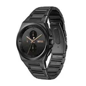 Hugo Boss Men’s Quartz Black Stainless Steel Black Dial 45mm Watch 1514068