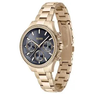 Hugo Boss Women’s Quartz Gold Stainless Steel Blue Dial 38mm Watch 1502566