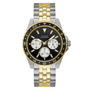 Guess Men’s Quartz Two-tone Stainless Steel Black Dial 44mm Watch W1107G6