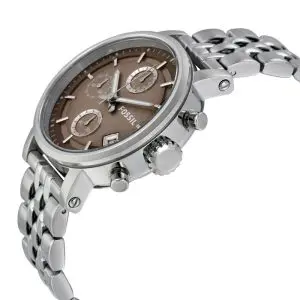 Fossil Women’s Quartz Silver Stainless Steel Brown Dial 39mm Watch ES3747