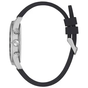 Guess Men’s Quartz Black Silicone Strap Black Dial 42mm Watch GW0332G1