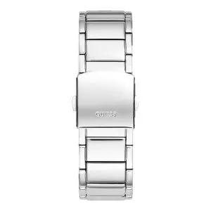 Guess Men’s Quartz Silver Stainless Steel Black Dial 43mm Watch GW0387G1