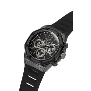 Guess Men’s Quartz Black Silicone Strap Black Dial 44mm Watch GW0263G4