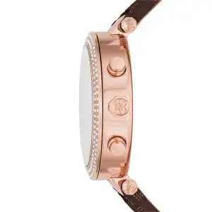 Michael Kors Women’s Quartz Brown Leather Strap White Dial 39mm Watch MK6917