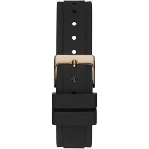 Guess Women’s Quartz Black Silicone Strap Black Mother Of Pearl Dial 37mm Watch GW0113L2