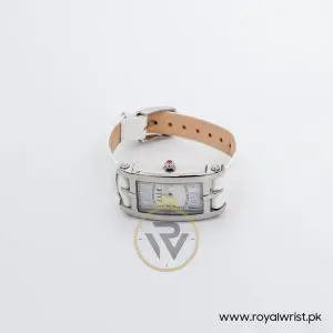 Alternative view of Elle Women’s Quartz White Leather Strap White Mother Of Pearl Dial 23mm Watch EL20051SO1N