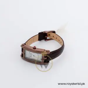 Elle Women’s Quartz Dark Brown Leather Strap Mother Of Pearl Dial 23mm Watch EL20051S04N