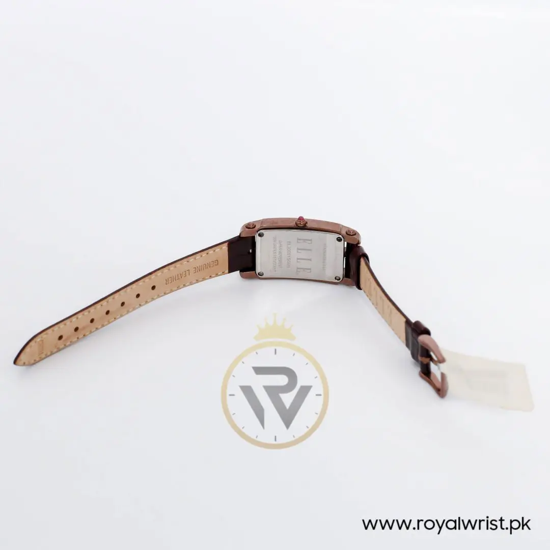 Elle Women’s Quartz Dark Brown Leather Strap Mother Of Pearl Dial 23mm Watch EL20051S04N - Image 10