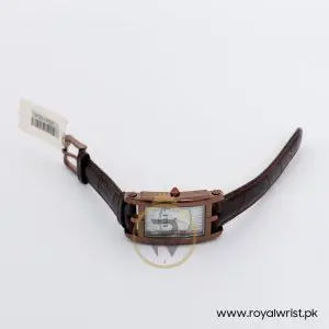 Elle Women’s Quartz Dark Brown Leather Strap Mother Of Pearl Dial 23mm Watch EL20051S04N