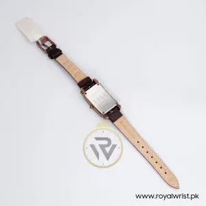 Elle Women’s Quartz Dark Brown Leather Strap Mother Of Pearl Dial 23mm Watch EL20051S04N