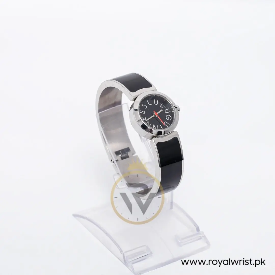 Lulu Guinness Women’s Quartz Black Stainless Steel Black Dial 25mm Bangle Watch LG20005G02X