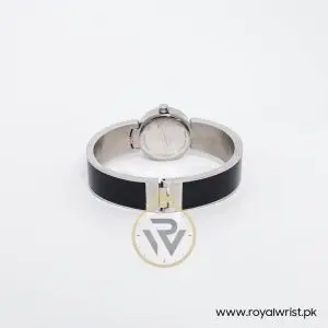 Lulu Guinness Women’s Quartz Black Stainless Steel Black Dial 25mm Bangle Watch LG20005G02X