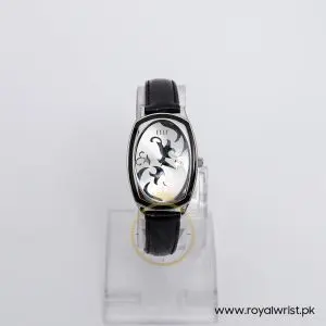 Elle Women’s Quartz Black Leather Strap Silver Dial 28mm Watch EL20005S04C