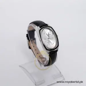 Elle Women’s Quartz Black Leather Strap Silver Dial 28mm Watch EL20005S04C