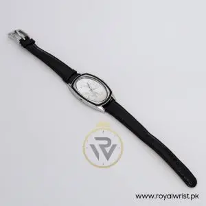 Elle Women’s Quartz Black Leather Strap Silver Dial 28mm Watch EL20005S04C