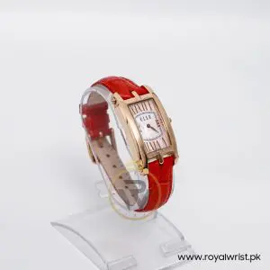 Elle Women’s Quartz Red Leather Strap Pink Mother Of Pearl Dial 23mm Watch EL20051S03N