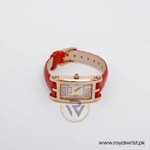 Elle Women’s Quartz Red Leather Strap Pink Mother Of Pearl Dial 23mm Watch EL20051S03N