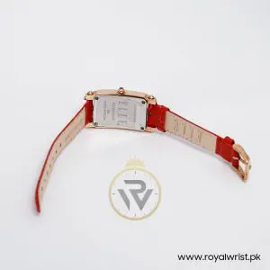 Elle Women’s Quartz Red Leather Strap Pink Mother Of Pearl Dial 23mm Watch EL20051S03N