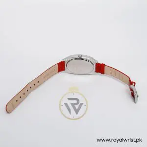 Elle Women’s Quartz Red Leather Strap Silver Dial 28mm Watch EL20000504C