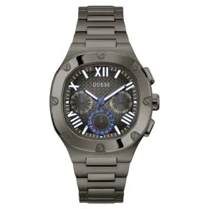 Guess Men’s Quartz Grey Stainless Steel Black Dial 42mm Watch GW0572G5