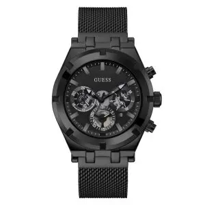Guess Men’s Quartz Black Stainless Steel Black Dial 44mm Watch GW0582G3