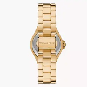 Michael Kors Women’s Quartz Gold Stainless Steel Black Dial 37mm Watch MK7404