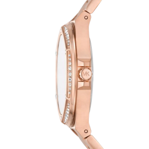 Michael Kors Women's Quartz Rose Gold Stainless Steel Black Dial 37mm Watch Mk7233