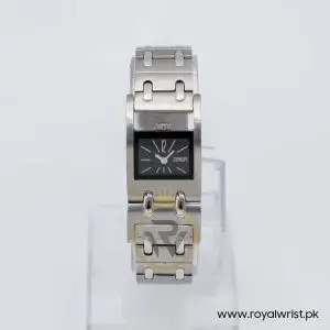 Esmurt Women’s Quartz Silver Stainless Steel Black Dial 22mm Watch SL3038