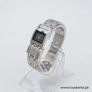 Esmurt Women’s Quartz Silver Stainless Steel Black Dial 22mm Watch SL3038