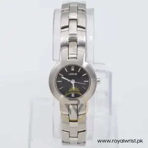 Lorus By Seiko Women’s Quartz Silver Stainless Steel Black Dial 23mm Watch RTC01AX9