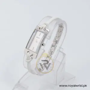 Seksy Women’s Quartz Silver Stainless Steel & Fabric Strap White Dial 18mm Watch 4931