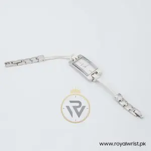Seksy Women’s Quartz Silver Stainless Steel & Fabric Strap White Dial 18mm Watch 4931
