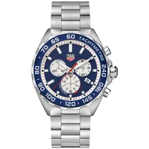 Tag Heuer Formula 1 Men’s Quartz Swiss Made Silver Stainless Steel Blue Dial 43mm Watch CAZ1018.BA0842
